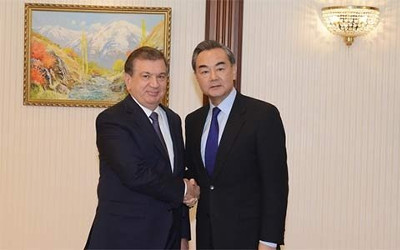 Interim President of Uzbekistan holds talks with Chinese Foreign Minister