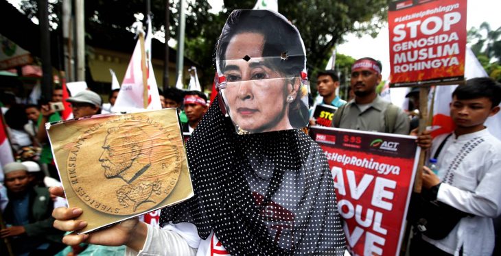 Aung San Suu Kyi Calls Off Trip as Pressure Grows Over Rohingya Muslims