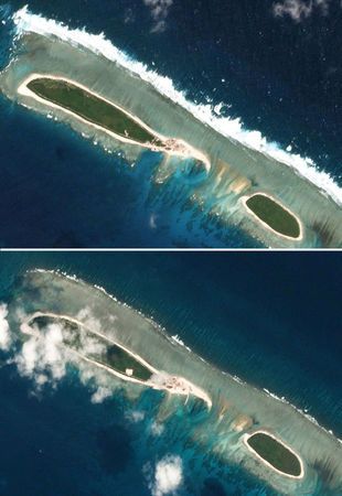 China begins new work on disputed South China Sea island