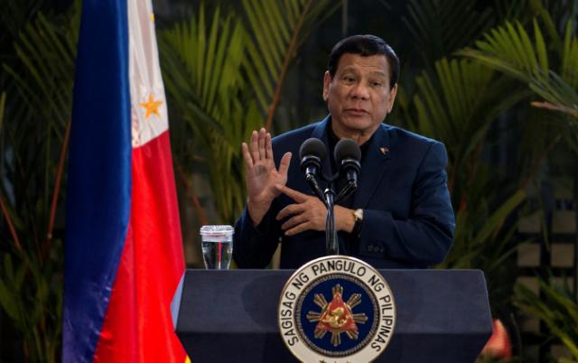 Philippines’ Duterte makes rape joke for martial law troops