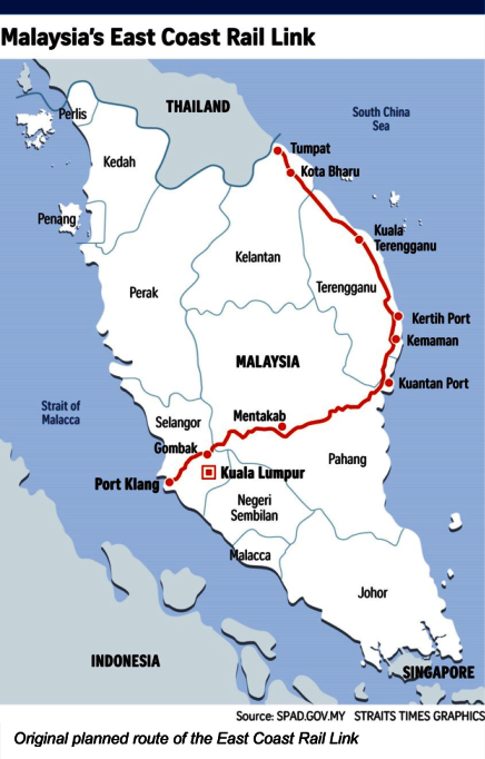 Malaysia rail project to resume after China agrees to cost cut: from RM65 bn to RM44 bn.