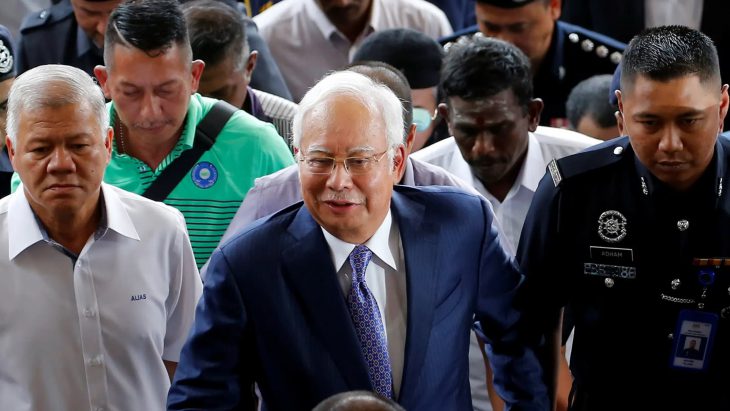 Najib pleads not guilty as 1MDB trial begins Legal drama in Malaysia gives possible boost to Mahathir