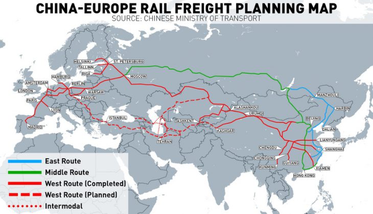 Goods from China start to be shipped by train to Europe: Luxembourg-Chengdu freight train route launched