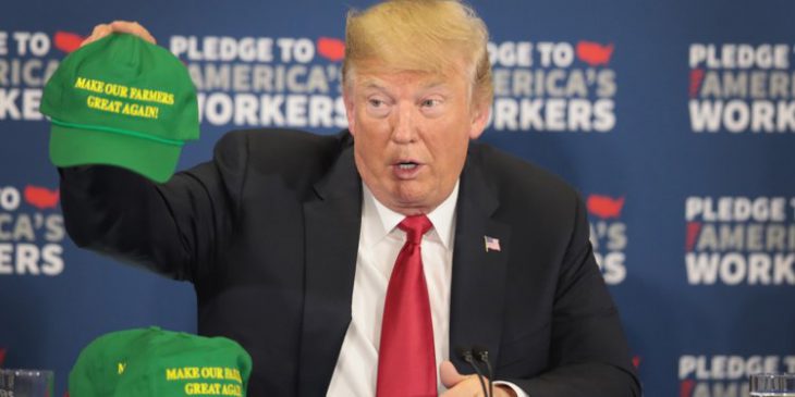 Trump defends China tariffs and claims ‘great patriot farmers’ will reap benefits