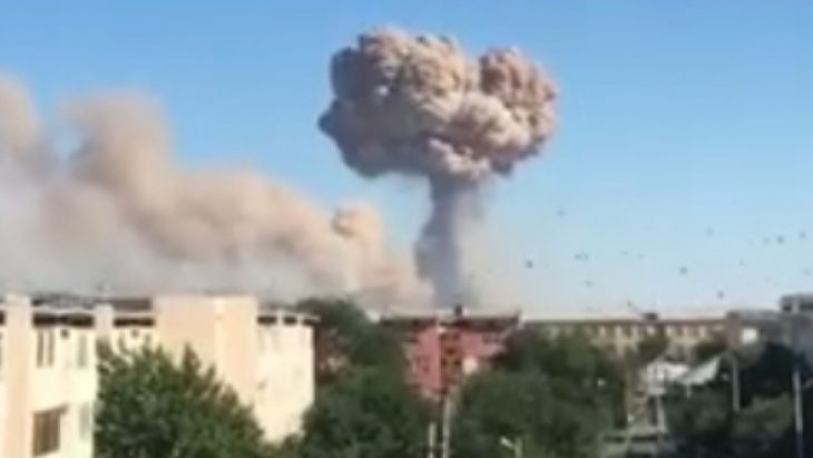 Explosions in Turkestan town military warehouse in Kazakhstan: 45 people hurt