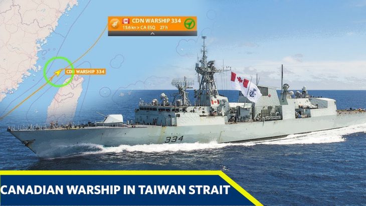 Canadian navy ships sailed through Taiwan strait amid tension with China