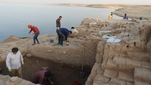 An unknown Babylon fortress – to see now, witnesses say: Ancient palace emerges from drought-hit Iraq reservoir