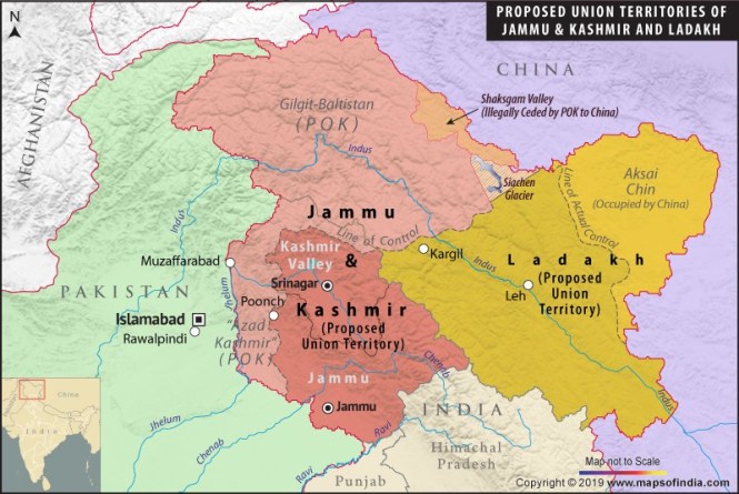 Crown of the British Empire will be divided again: India moves to divide occupied Jammu and Kashmir state amid protests, attacks