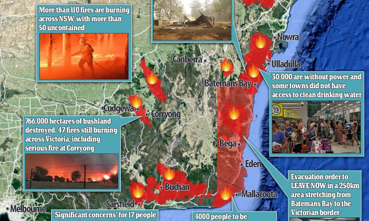 Australians will overcome this chanllnge! Eden far from a paradise as Australia bushfires hit economy