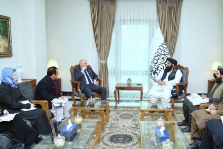 Afghan FM at meeting with UN coordinator tells him on need to cancel his post