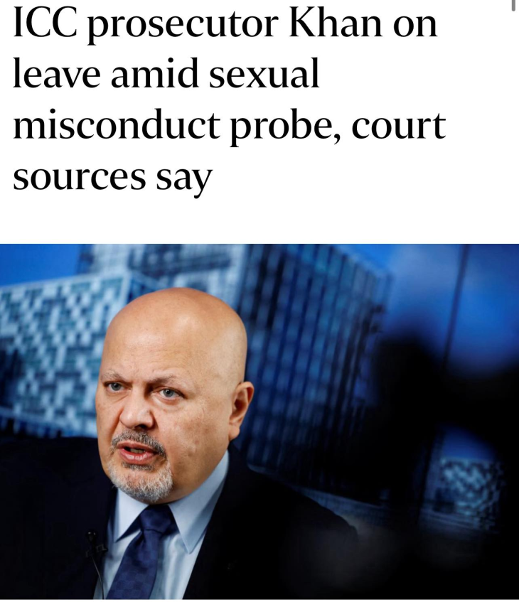 ICC Chief Prosecutor Karim Khan stepped down “temporarily” following allegations he sexually assaulted his female employee on multiple occasions