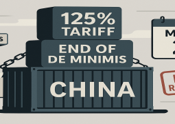 Net Daily Chinese loss 100 mln$: – De minimis exemption closed for China and Hong Kong, duty free packages to US down of 4 mln. a day to 1 mln.