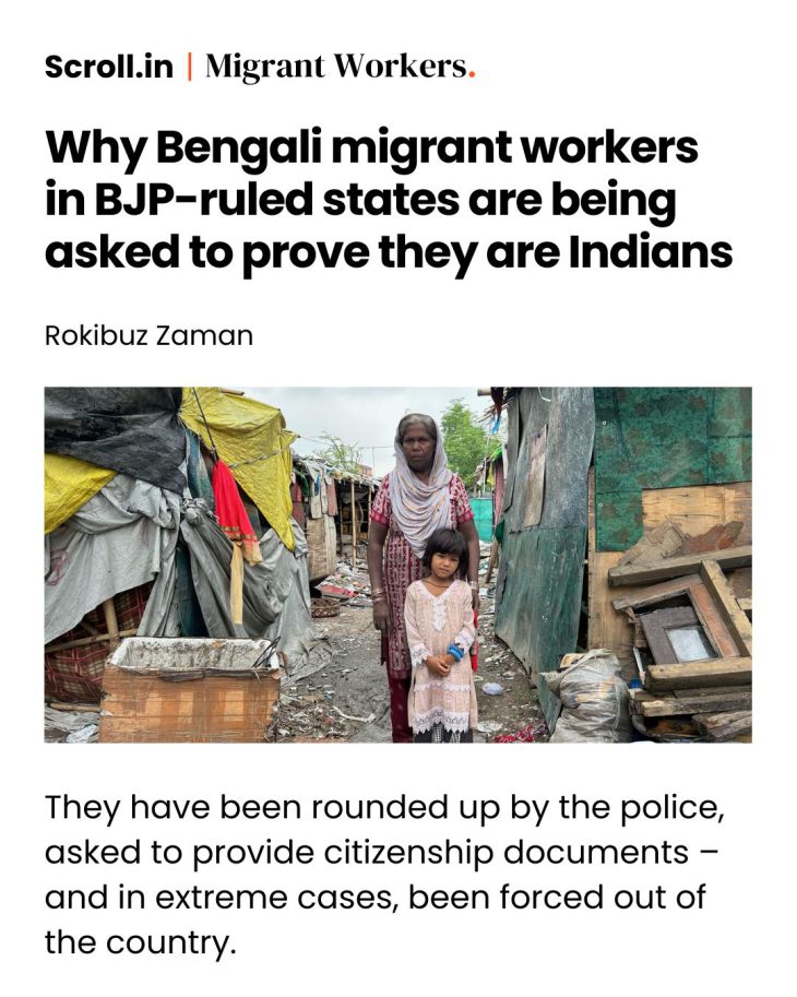 India/Bharat mass deports bengali muslems for election manupulations