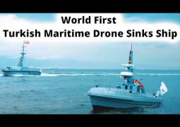 Turks claim of mastering joint teamed use of air and sea drones as kamikaze naval vessel