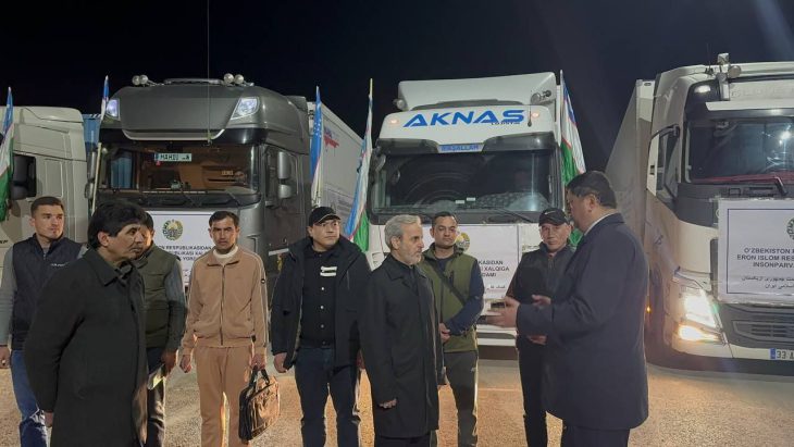 Uzbekistan helps neighboring Iran with humanitarian aid