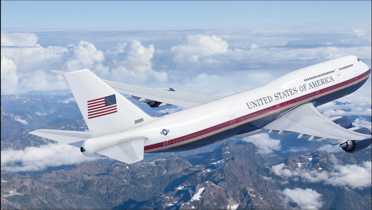 New US Airforce One: Qatari-donated Air Force One now sports red, white and blue paint job