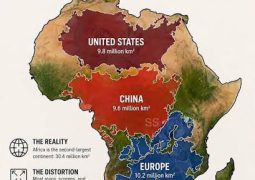 Bigger Africa size in a world new map endorsed by UN General Assembly