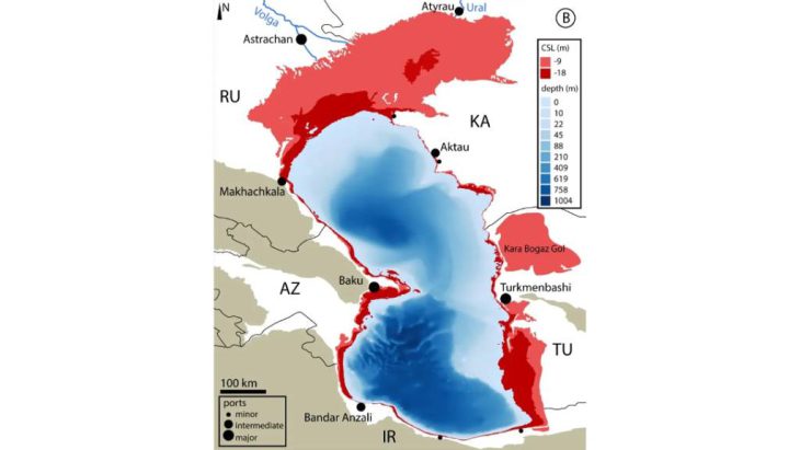 Shrinking of Caspian Sea Affects the Middle Transport Corridor