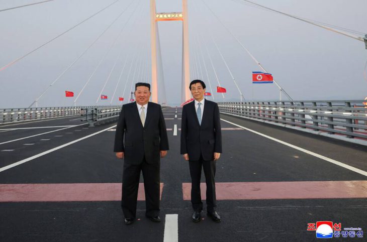 Kim Jong Un arrived in China’s border city of Dandong through new Yalu river bridge