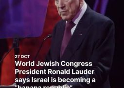 World Jewish Congress chief Ronald Lauder abandons Netanyahu’s Israel