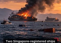 Major logistics line locked up: Two Singapore-registered ships hit by projectiles in Strait of Hormuz, one sinks