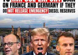 US to Germany and France: Reales 120 mln. barrels of diesel now or else